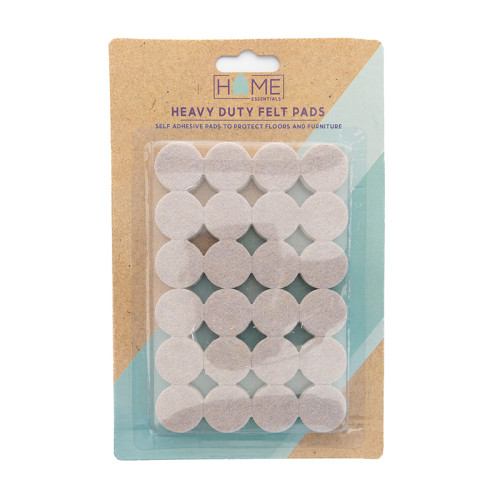Heavy Duty 25mm Felt Pads - 48 Pack