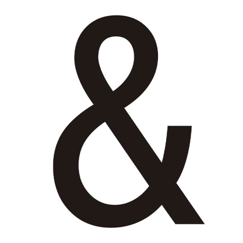 Character '&' - Black Vinyl - 50mm - Pack of 10