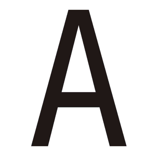 Character 'A' - Black Vinyl - 50mm - Pack of 10