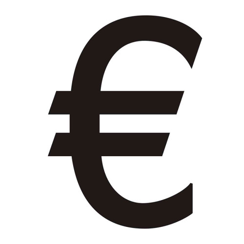 Character 'â‚¬' - Black Vinyl - 50mm - Pack of 10