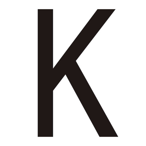 Character 'K' - Black Vinyl - 50mm - Pack of 10