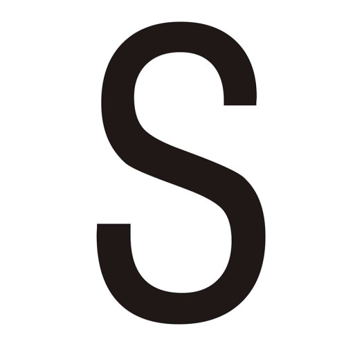 Character 'S' - Black Vinyl - 50mm - Pack of 10