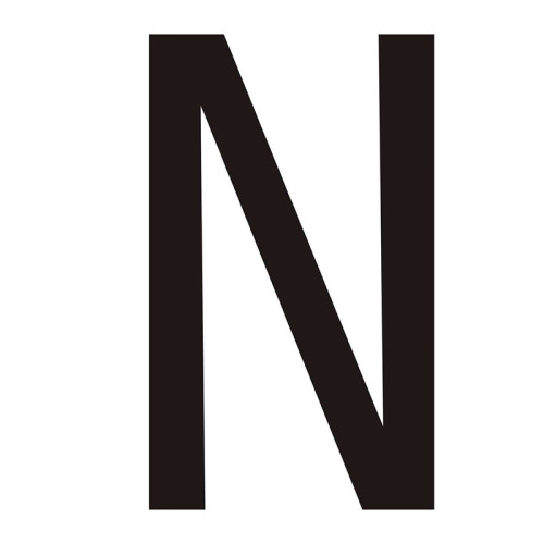 Character 'N' - Black Vinyl - 75mm - Pack of 10