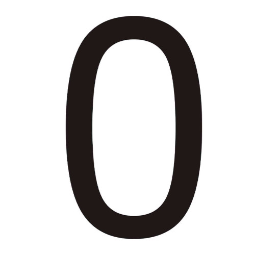 Character 'O' - Black Vinyl - 75mm - Pack of 10