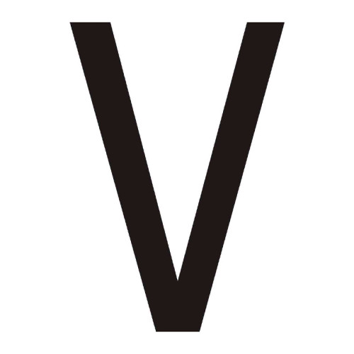 Character 'V' - Black Vinyl - 75mm - Pack of 10