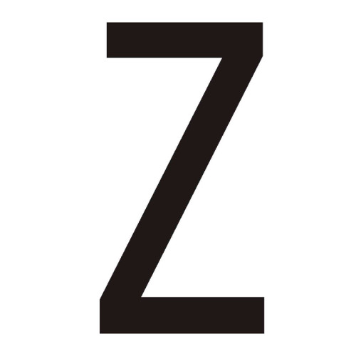 Character 'Z' - Black Vinyl - 75mm - Pack of 10