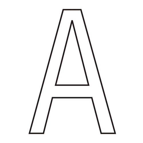 Character 'A' - White Vinyl - 50mm - Pack of 10