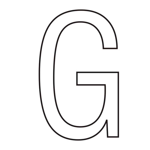 Character 'G' - White Vinyl - 50mm - Pack of 10