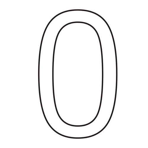 Character 'O' - White Vinyl - 50mm - Pack of 10