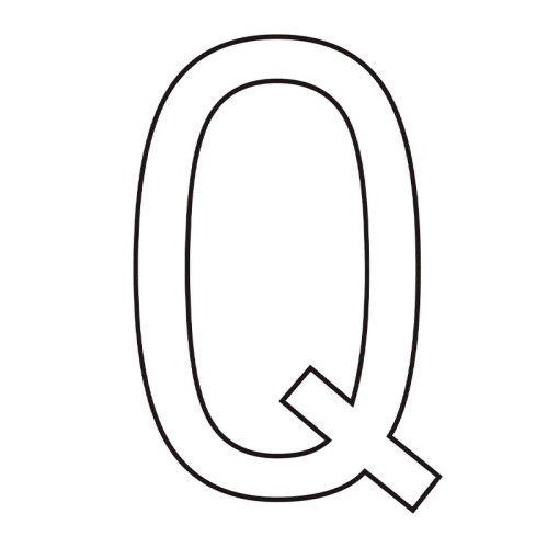 Character 'Q' - White Vinyl - 50mm - Pack of 10