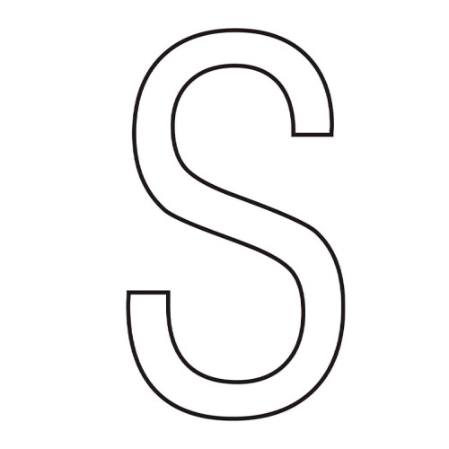 Character 'S' - White Vinyl - 50mm - Pack of 10