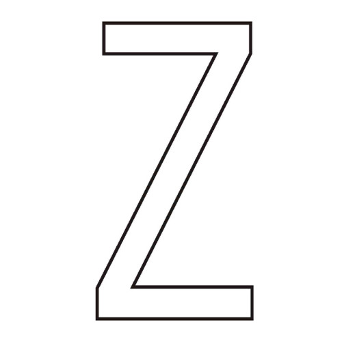 Character 'Z' - White Vinyl - 50mm - Pack of 10