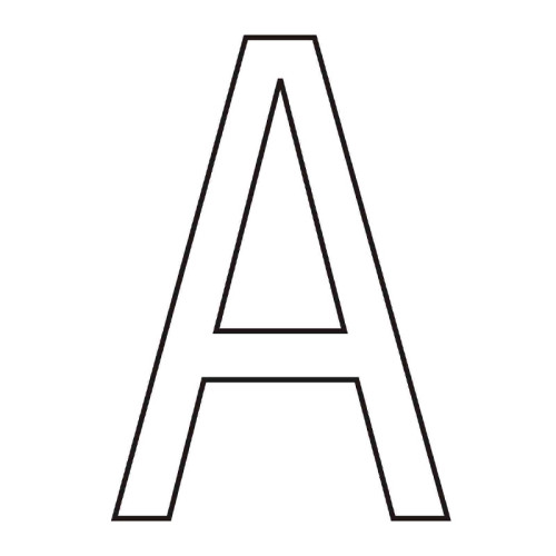 Character 'A' - White Vinyl - 75mm - Pack of 10