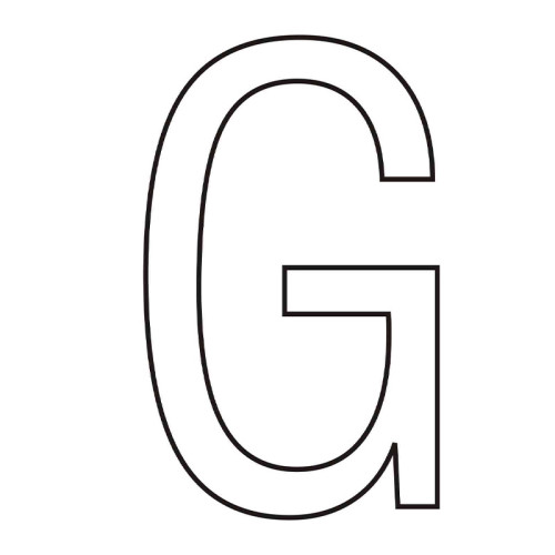 Character 'G' - White Vinyl - 75mm - Pack of 10
