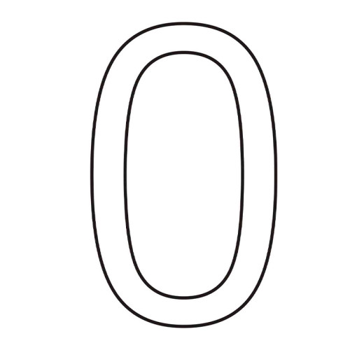 Character 'O' - White Vinyl - 75mm - Pack of 10