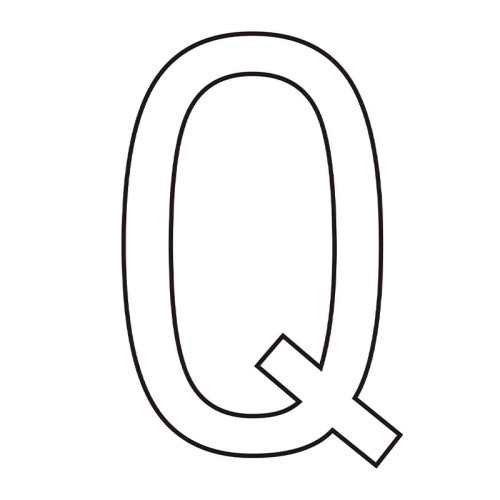 Character 'Q' - White Vinyl - 75mm - Pack of 10