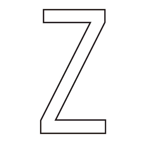Character 'Z' - White Vinyl - 75mm - Pack of 10