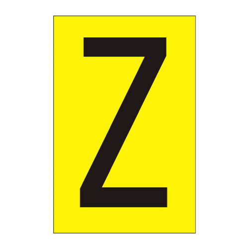 Character 'Z' - Yellow Vinyl - 50mm - Pack of 10