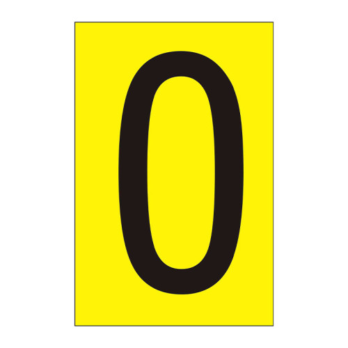 Character '0' - Yellow Vinyl - 75mm - Pack of 10