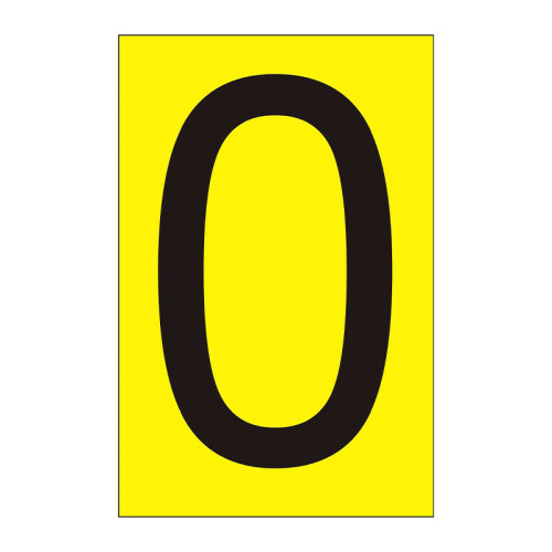 Character 'O' - Yellow Vinyl - 75mm - Pack of 10