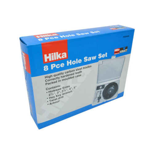 Hilka Holesaw Set, 8pc, 1/2" - 5"