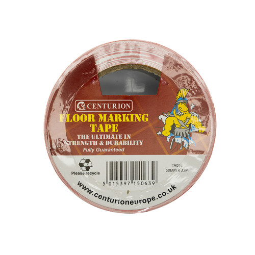 Red and White Stripes Floor Marking Tape (50mm x 33m)