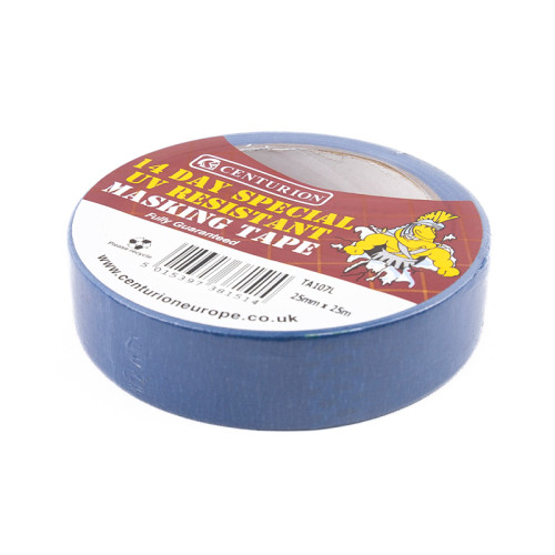 Centurion UV Resistant Medium Tack Masking Tape 25mm x 25m Roll