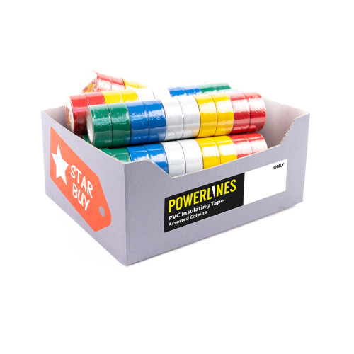 PVC Insulating Tape Display Box, 19mm x 4.5m (Made to Order)