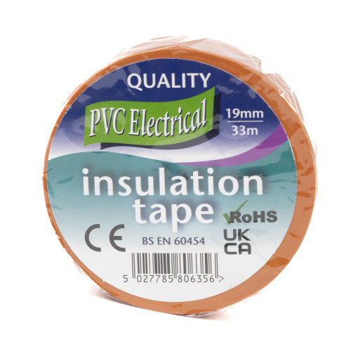 PVC Orange Tape, 19mm x 33m