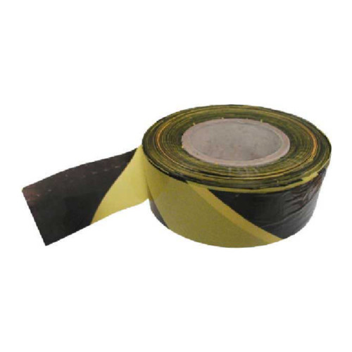 Barrier Tape - Black/Yellow Stripe - 70mm x 500m