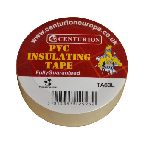 PVC White Tape, White M, 19mm x 20m White