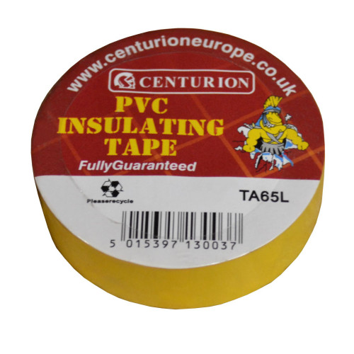 PVC Yellow Tape, Yellow M, 19mm x 20m Yellow