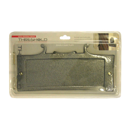 Pewter Effect Double Name Plate