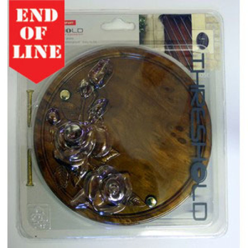 Wood Effect Rose Plaque