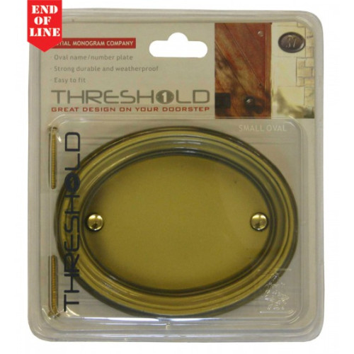 Small Bronze Effect Oval Plaque