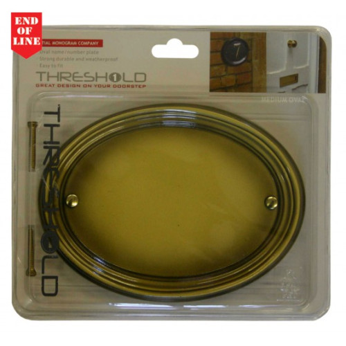 Medium Bronze Effect Oval Plaque