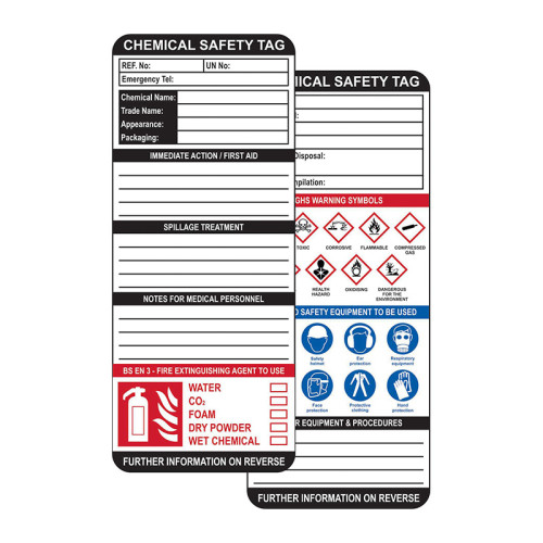 Chemical Safety Tag Insert (Pack of 50)
