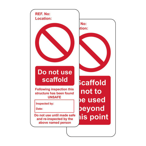 Scaffold Prohibition Tag Insert (Pack of 50)