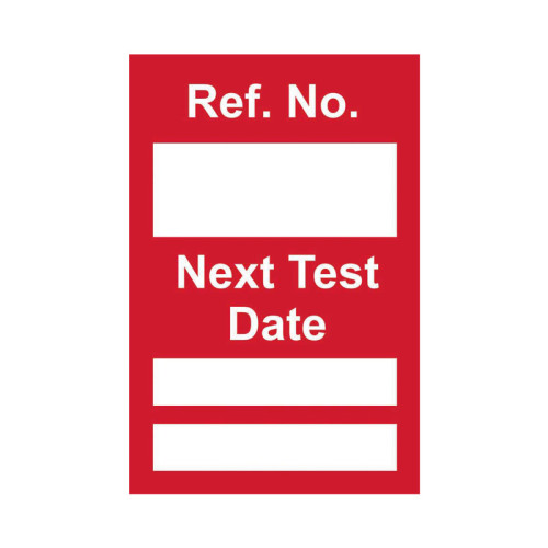 'Next Test' Mini Tag Insert, Red (Pack of 20)