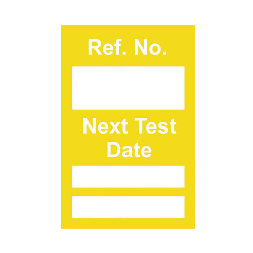 'Next Test' Mini Tag Insert, Yellow (Pack of 20)