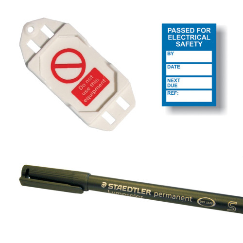 'PAT Testing' Mini Tag Insert Kit, Blue