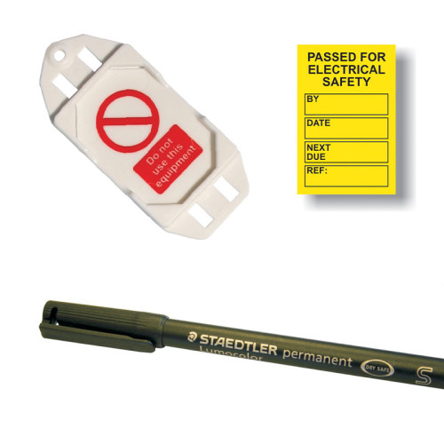 'PAT Testing' Mini Tag Insert Kit, Yellow