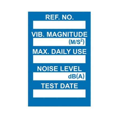 'Vibration Control' Mini Tag Insert, Blue (Pack of 20)