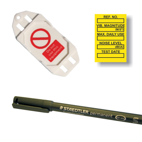 'Vibration Control' Mini Tag Insert Kit, Yellow