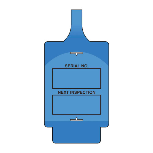'AssetTag Flex Next Inspection' Tag, Blue - Style A (Pack of 50)