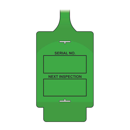'AssetTag Flex Next Inspection' Tag, Green - Style A (Pack of 50)