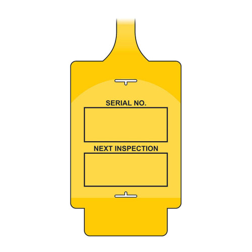 'AssetTag Flex Next Inspection' Tag, Yellow - Style A (Pack of 50)