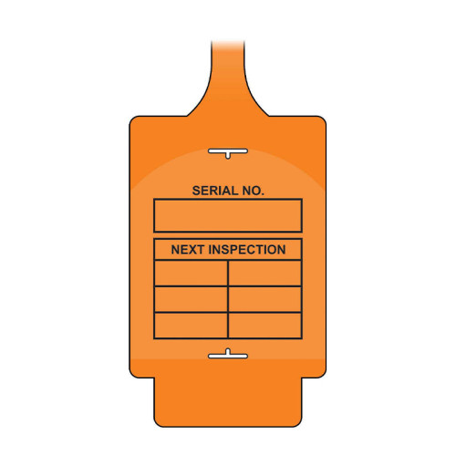 'AssetTag Flex Next Inspection' Tag, Orange (Pack of 50)