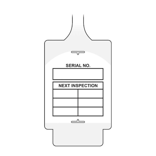 'AssetTag Flex Next Inspection' Tag, White (Pack of 50)