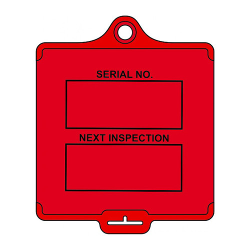 'AssetTag Flex Inspection' Tag (Style A), Medium, Red (Pack of 50)